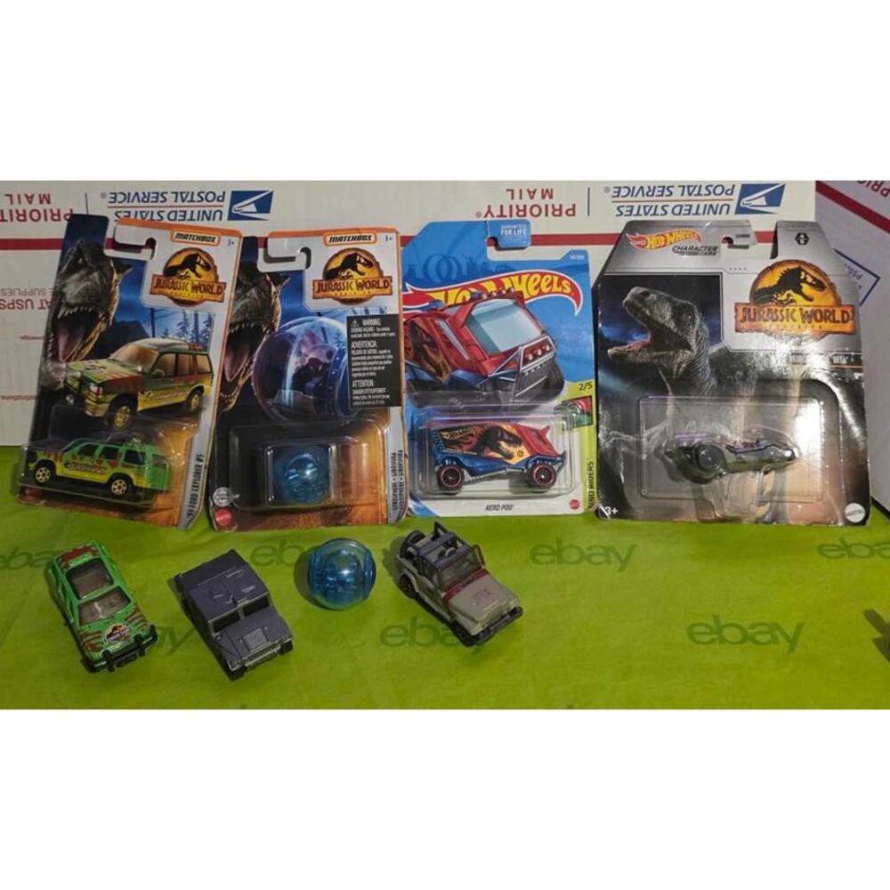 Hot Wheels & Matchbox Jurassic Park & World Vehicle Car Lot